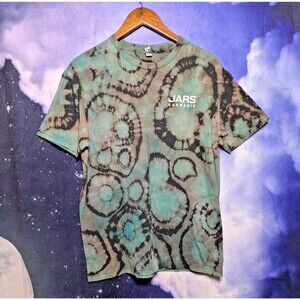 JARS Green Black Tie Dye Logo Tee Large Streetwear Hippie Trippy Psychedelic